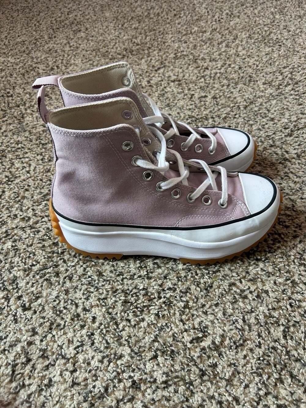 Converse Run Star Hike High Himalayan Salt Pink Platform Sneakers - Picture 3 of 7